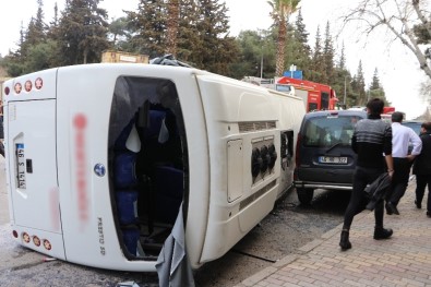 Kahramanmaraş'ta Freni Patlayan Halk Otobüsü Yan Yattı Açıklaması 29 Yaralı
