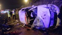 Otomobil 20 Metrelik İstinat Duvarından Düştü Açıklaması 1 Ölü, 3 Yaralı