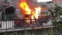 YEŞILCE - (Özel) Kağıthane'de Park Halindeki Kamyonet Alev Alev Yandı
