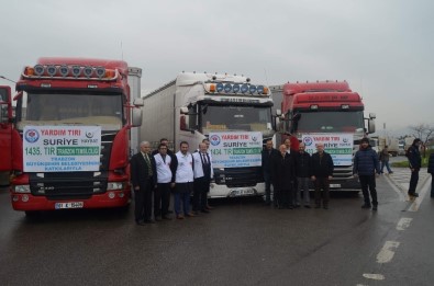 Trabzon'dan Afrin'e 3 TIR Dolusu Yardım Malzemesi Yola Çıktı