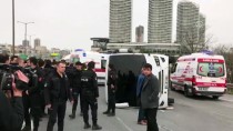 Polis Servis Aracı Devrildi Açıklaması 5 Yaralı