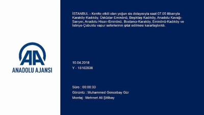 İstanbul'da Tüm Vapur Seferleri İptal Edildi