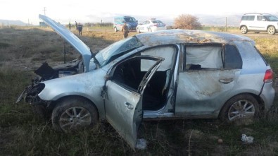 Konya'da Otomobil Takla Attı. 4 Yaralı