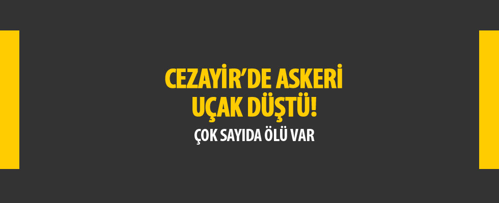 Cezayir'de askeri uçak düştü