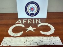 Polis Yakaladığı Uyuşturucu Hapları 'Afrin' Yazarak Sergiledi