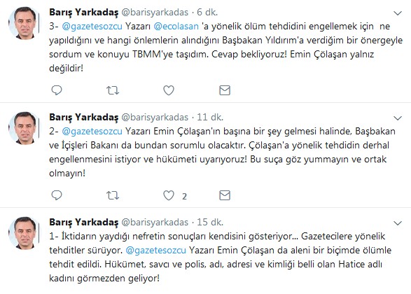 Emin Çölaşan'a ilk sahip çıkan CHP'li