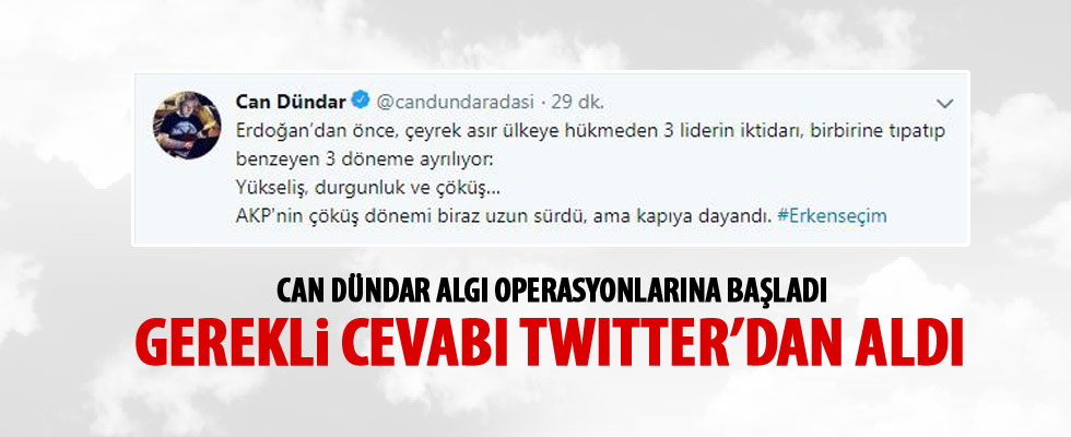 Can Dündar algı operasyonlarına başladı