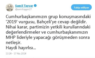Milletvekili Şamil Tayyar'dan Erken Seçim Değerlendirmesi