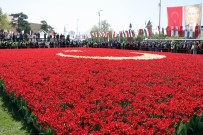 ORHAN KURAL - Dünyanın En Büyük Türk Bayrağı Temalı Lale Peyzajı Rekorlar Kitabı'na Girdi