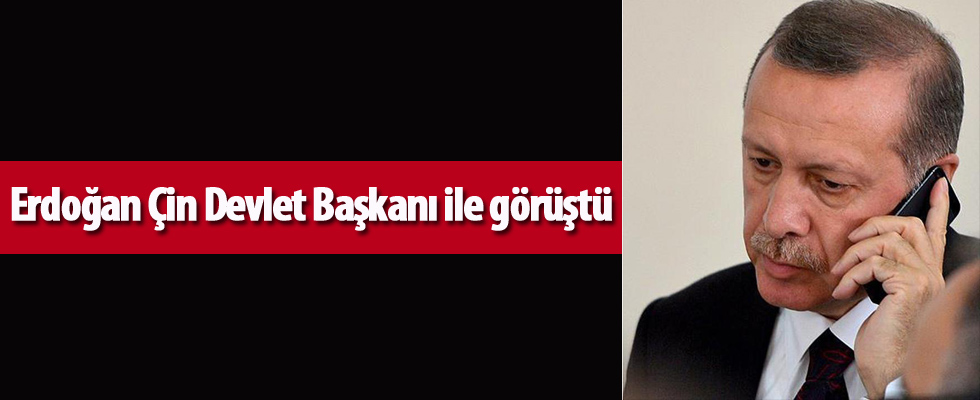 Erdoğan Çin Devlet Başkanı ile görüştü