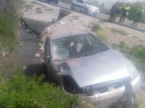 Konya'da Otomobil Kanala Düştü Açıklaması 1 Yaralı