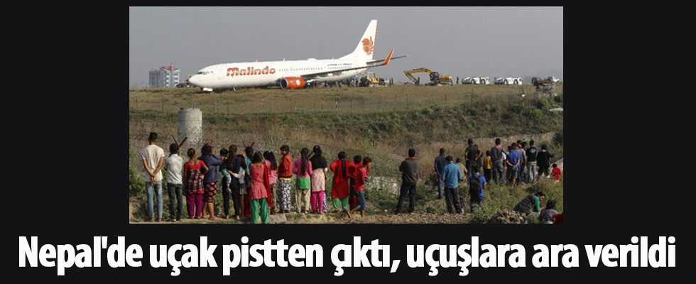 Nepal'de uçak pistten çıktı, uçuşlara ara verildi
