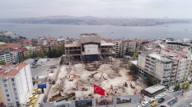 (Özel) Yıkımı Devam Eden Atatürk Kültür Merkezi'nin Son Durumu Havadan Görüntülendi