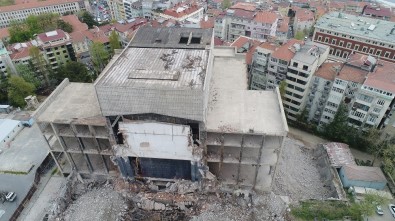 Yıkımı Devam Eden AKM Havadan Görüntülendi