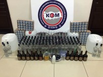 SAHTE RAKı - Evde Sahte İçki İmalatına Polis Baskını
