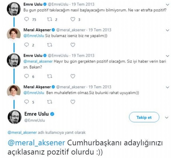 Meral Akşener, Emre Uslu ile yazışmasını sildi