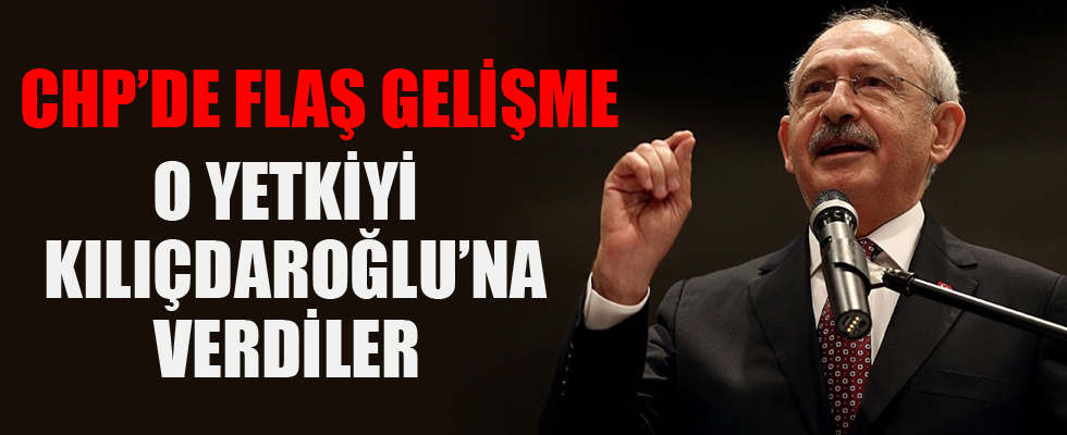 CHP Parti Meclisi'nden Kılıçdaroğlu'na yetki