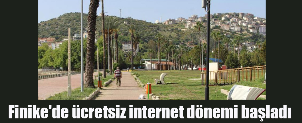 Finike'de ücretsiz internet dönemi başladı