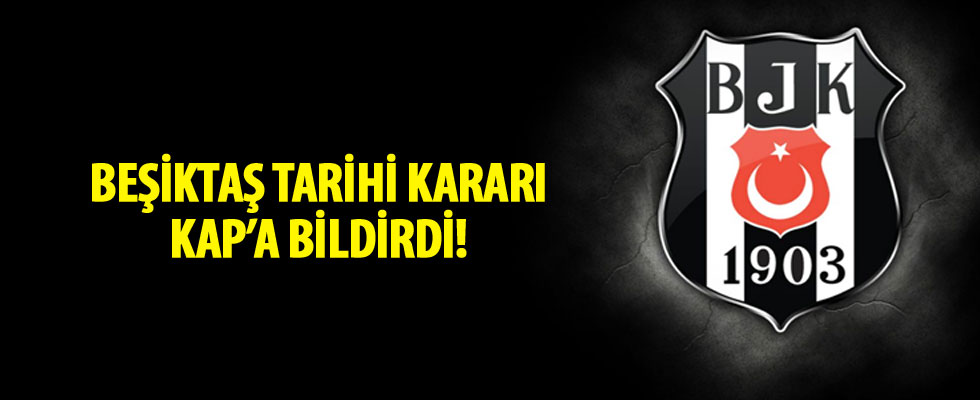 Beşiktaş, Fenerbahçe maçına çıkmayacağı KAP'a bildirdi