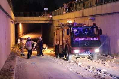 Kontrolden Çıkan Araç Tünel Yoluna Uçtu Açıklaması 3 Yaralı