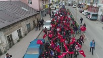 KUZEY KIBRIS - Sarıkamış'ta Öğrenciler Şehitleri İçin Yürüdü