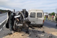 Kırkağaç'ta 3 Araç Birbirine Girdi Açıklaması 9 Yaralı