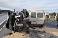 Manisa'da 3 Araç Birbirine Girdi Açıklaması 9 Yaralı
