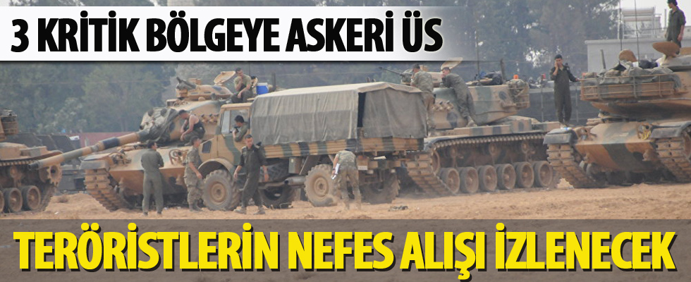 3 kritik bölgeye askeri üs