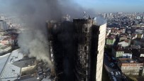 Taksim Eğitim Ve Araştırma Hastanesindeki Yangın Havadan Görüntülendi