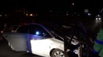 Edirne'de Otomobil Elektrik Direğine Çarptı
