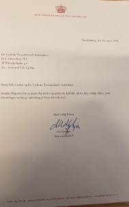 Kraliçe'den Türk Derneğine Teşekkür Mektubu