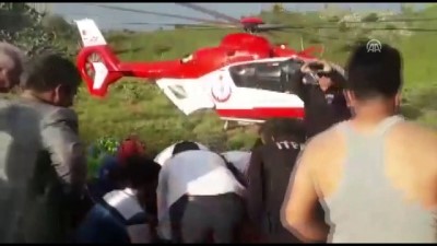 Dağlık Alandaki Yaralı Çocuk Ambulans Helikopterle Alındı