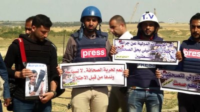 İsrail Askerleri Gazze'de Gazetecilerin Gösterisine Gazla Müdahale Etti