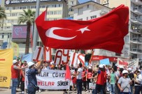 İSTİKLAL CADDESİ - Denizli'de 1 Mayıs Kutlamaları Yağmur Altında Son Buldu