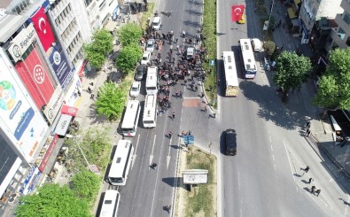 Beşiktaş'ta Polis Müdahalesi Havadan Görüntülendi