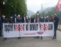 1 MAYIS İŞÇİ BAYRAMI - Saadet Partisi'nden 1 Mayıs için ‘anarşist' pankart