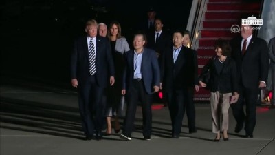 Kuzey Kore'nin Serbest Bıraktığı 3 Amerikalı ABD'ye Vardı