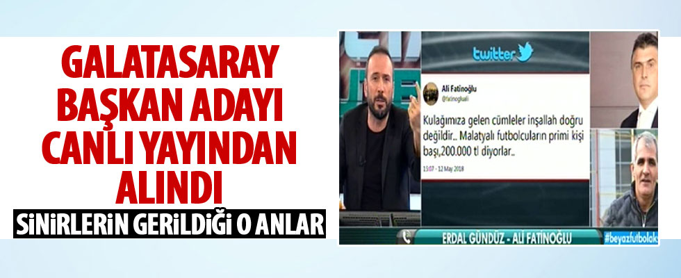 Galatasaray başkan adayı yayından alındı