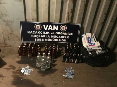 Van'da Kaçak İçki Ve Hap Operasyonu