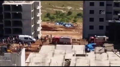 Gaziantep'te Kule Vinç Devrildi Açıklaması 1 Ölü, 1 Yaralı