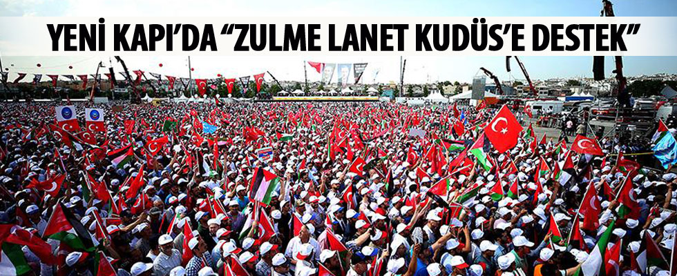 Yenikapı'da 'Zulme Lanet Kudüs'e Destek' mitingi düzenleniyor