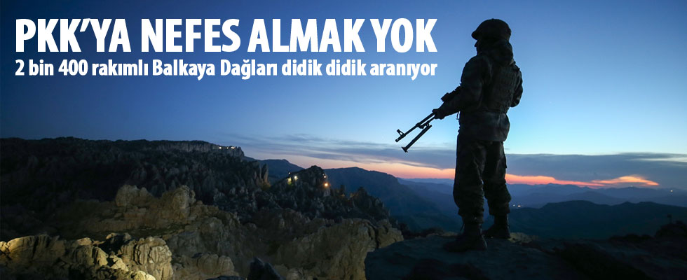 Mehmetçik Balkaya Dağları'nda teröristlere nefes aldırmıyor