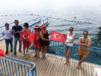 Antalya'da mavi bayraklı falez plajları açıldı