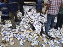 GİZLİ BÖLME - Tırın Dorsesinin Altından 18 Bin 500 Paket Kaçak Sigara Çıktı