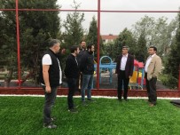 FUTBOL SAHASI - Başkan Bakıcı, Şeyh Şamil Parkı'nda Çalışmaları İnceledi