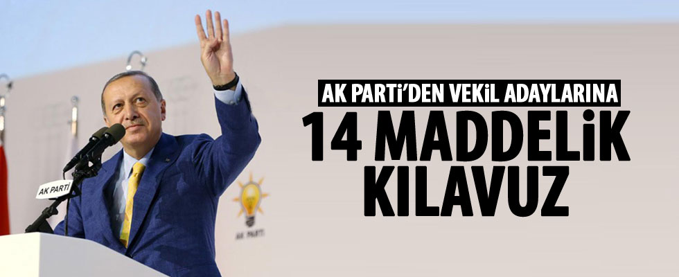 AK Parti'den adaylara seçim kılavuzu
