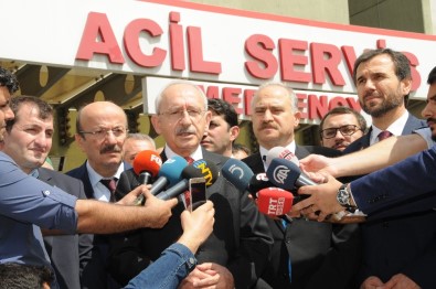CHP Lideri Kılıçdaroğlu Kavgada Yaralanan Saadet Parti'liyi Ziyaret Etti