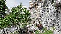 GEBEN - Dağda Mahsur Kalan Keçileri Kurtarmak İçin Canlarını Tehlikeye Attılar