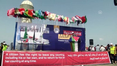 Filistinliler, Mavi Marmara Anısına Gazze'den Teknelerle Denize Açıldı