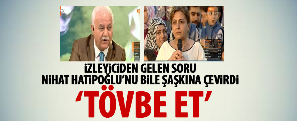Seyircinin sorusu Nihat Hatipoğlu'nu şoke etti!